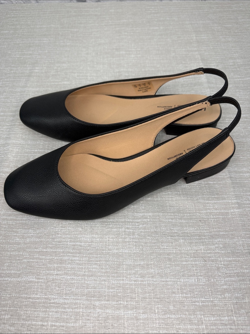 Life Stride Black Slingback Shoes Size 11 WIDE